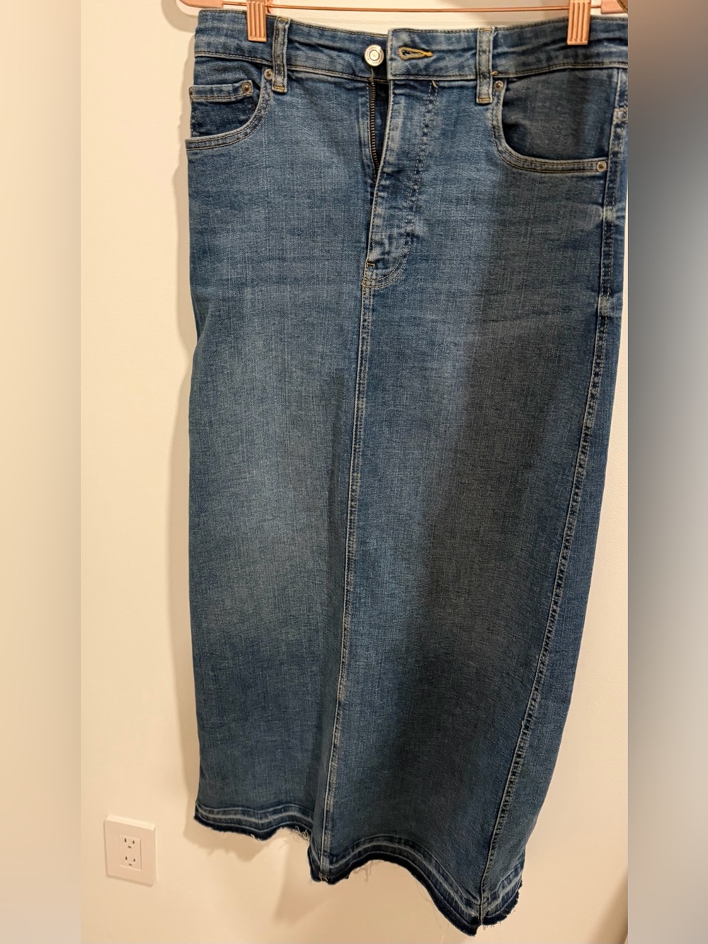 Womens ZARA Long denim skirt